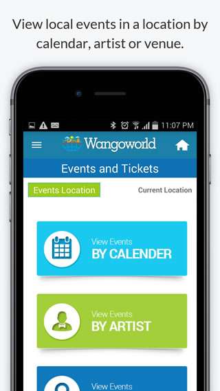 Discover events with Wangoworld app